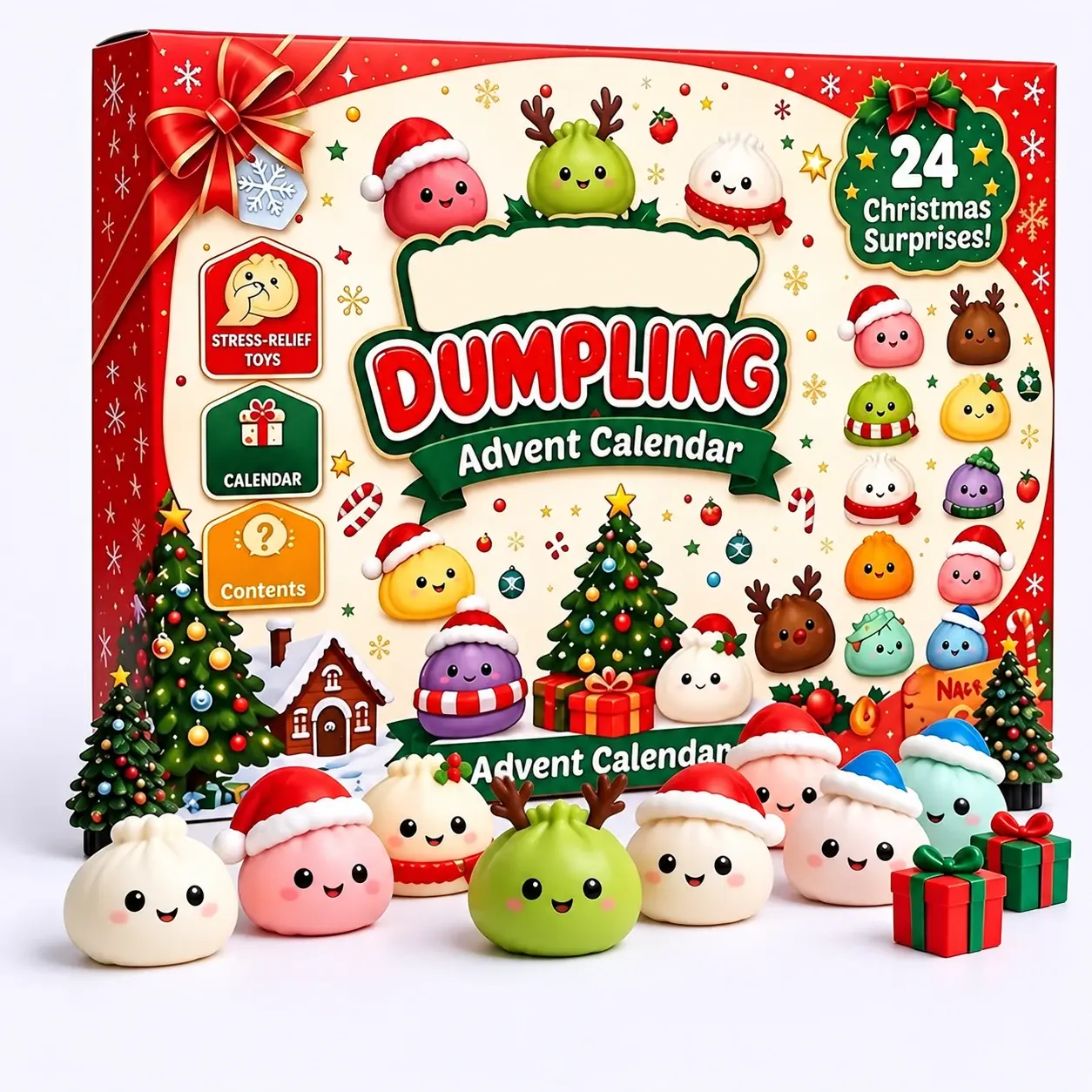 Reindeer & Snowman Squishy Advent Calendar (Poke Box) β main