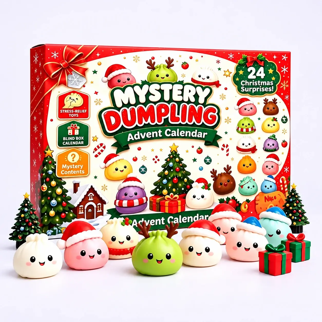 24-Day Christmas Bun Squishy Set β main